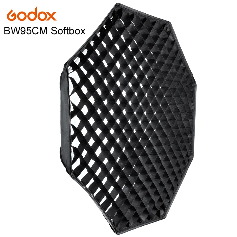 Софтбокс Godox FW95cm восьмиугольный софтбокс с сеткой Honeycomb Bowens Mount алюминиевый сплав