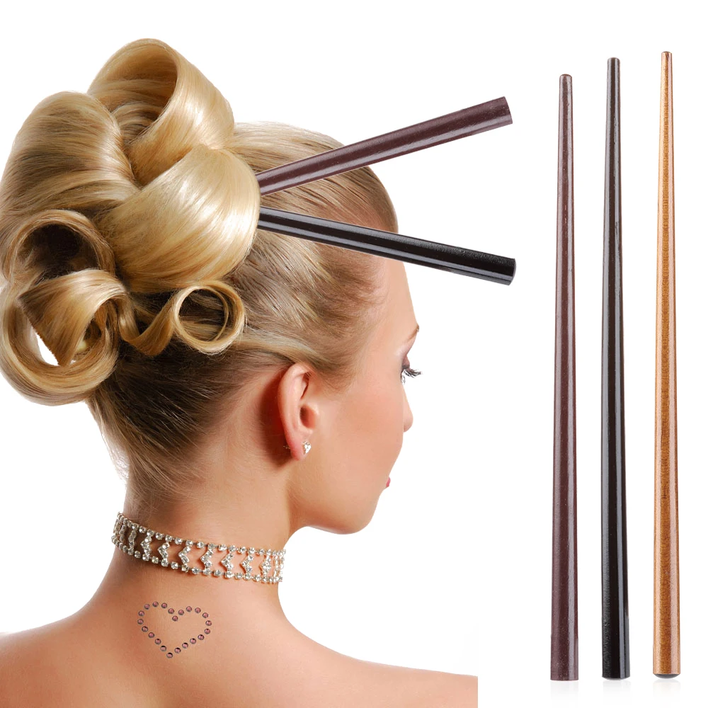1 шт. деревянные палочки для волос прямые остроконечные натуральные шпильки палочки для волос аксессуары для волос для девушек и женщин инструмент для укладки волос