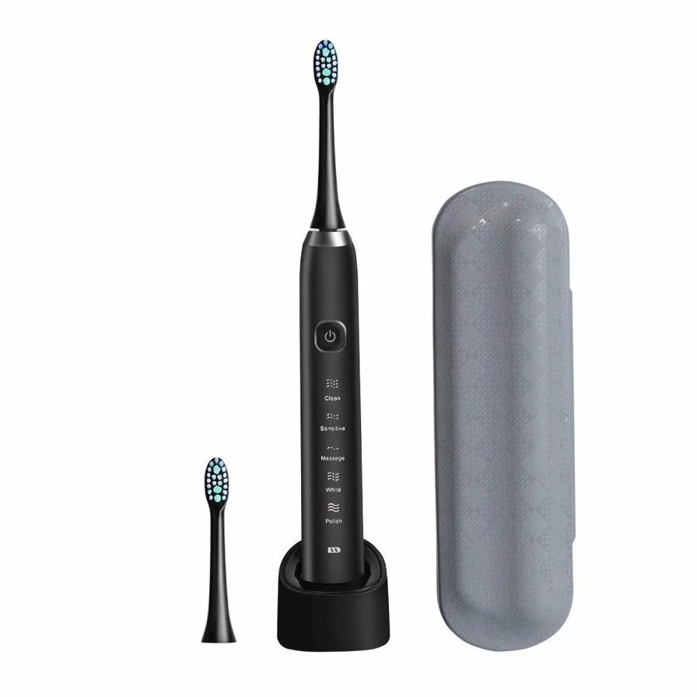 

Sarmocare S100 Electric Toothbrush 5 models Wireless rechargeable 2Pcs Replaceable Heads Timer Teeth Tooth Brush IPX7 Waterproof