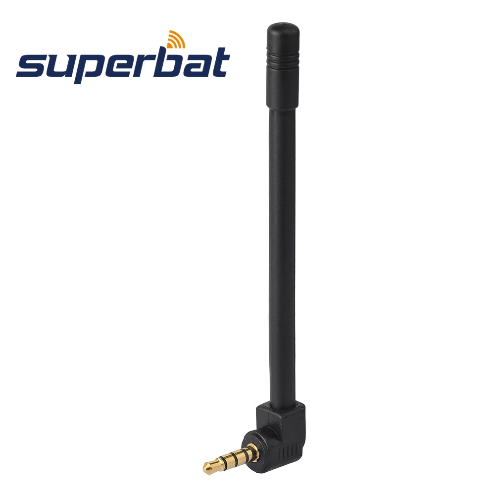 Superbat Mini Rubber Fm Radio Antenna With 3.5mm Audio Plug Connector