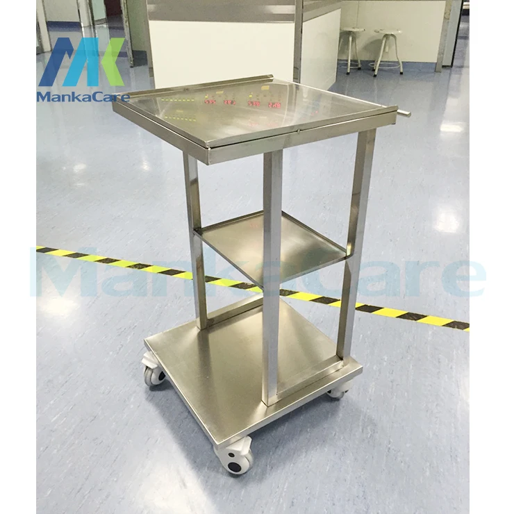 47*40*78cm 3 layers Medical Cart Trolley High Quality  Stainless Steel Spa Salon Trolly wheel with brake Customizable