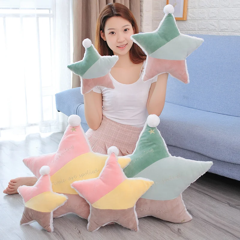 

Hot Lovely Boys Girls Sleep Pillow Newest Newborn Memory Foam Pillow Baby Care Neck Protection Pillows Five-pointed Star Pillows