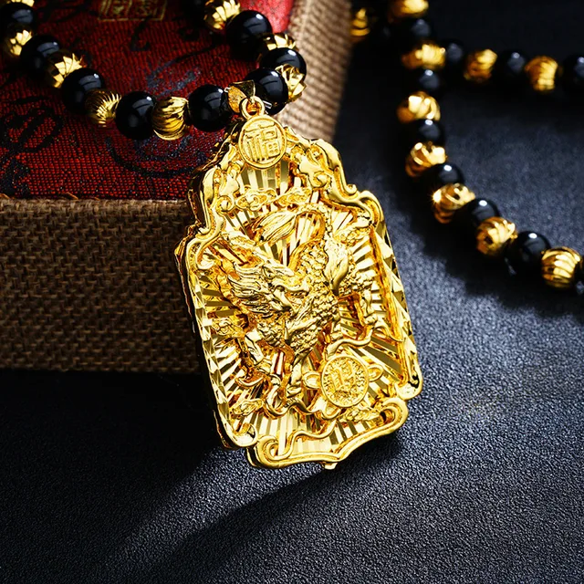 24k Gold Beads Chain Pendant 