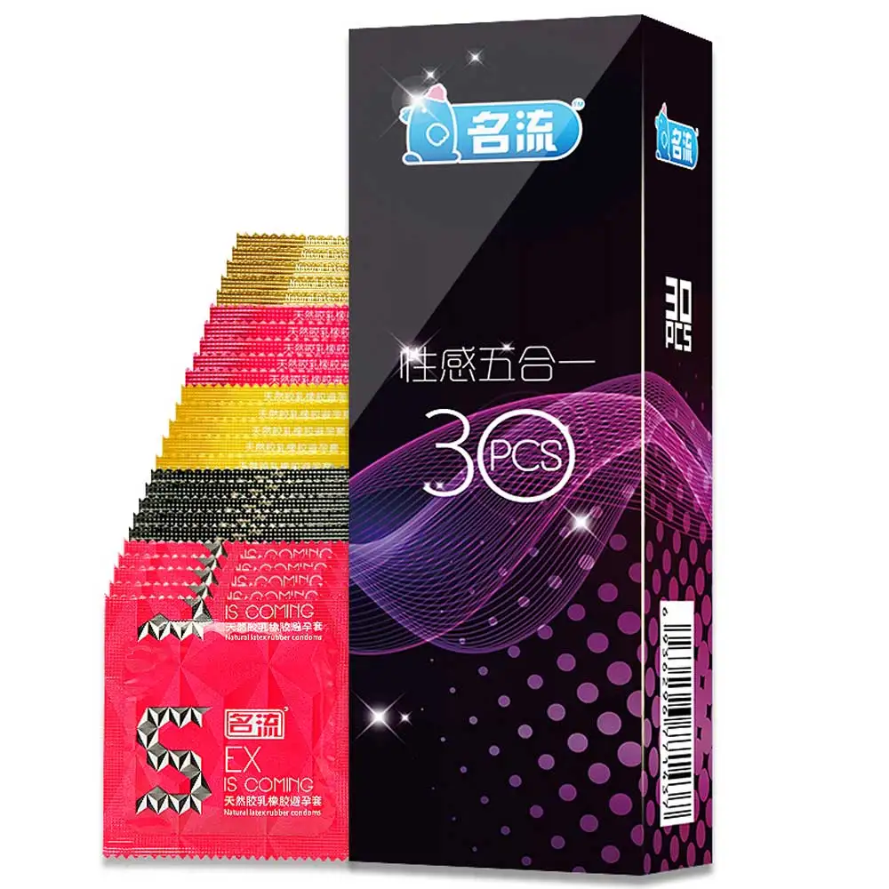 MingLiu Penis Condoms for Men 30 Pcs 5 Types Sexy Latex Dots Pleasure Nautural Rubber,Adult Sex Safer Contraception For Couples цена MingLiu Penis Condoms for Men 30 Pcs 5 Types Sexy Latex Dots Pleasure Nautural Rubber,Adult Sex Safer Contraception For Couples цены онлайн