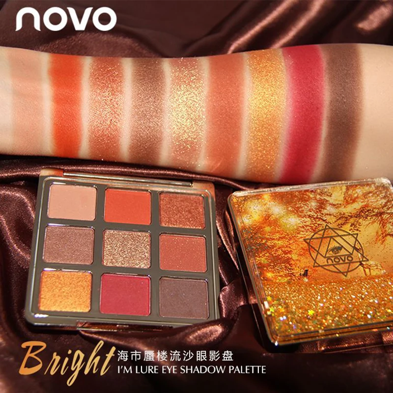 

NOVO 9 Colors Quicksand Shadow Palette Shimmer Glitter Eye Shadow Palette Shadow Bare Makeup Nude Korea Cosmetics Makeup