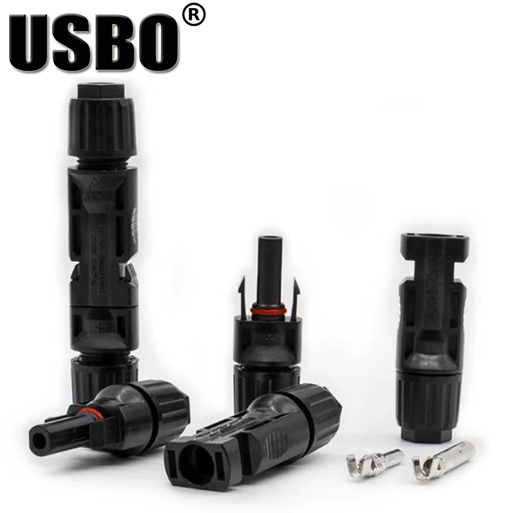 Solar photovoltaic connector MC4 plugs PV modules battery panels