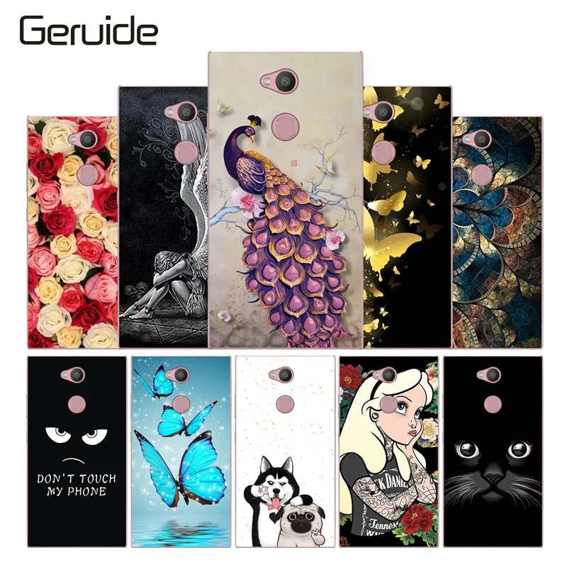 

Geruide For Sony Xperia L2 case sony xperia l2 cover cool pattern silicone flower painted TPU cover for Sony Xperia L2 cases