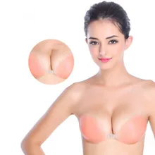 Сексуальный без бретелек и без спинки Невидимый клейкие силиконовый гель бюстгальтер Грудь Pad чашка A до D