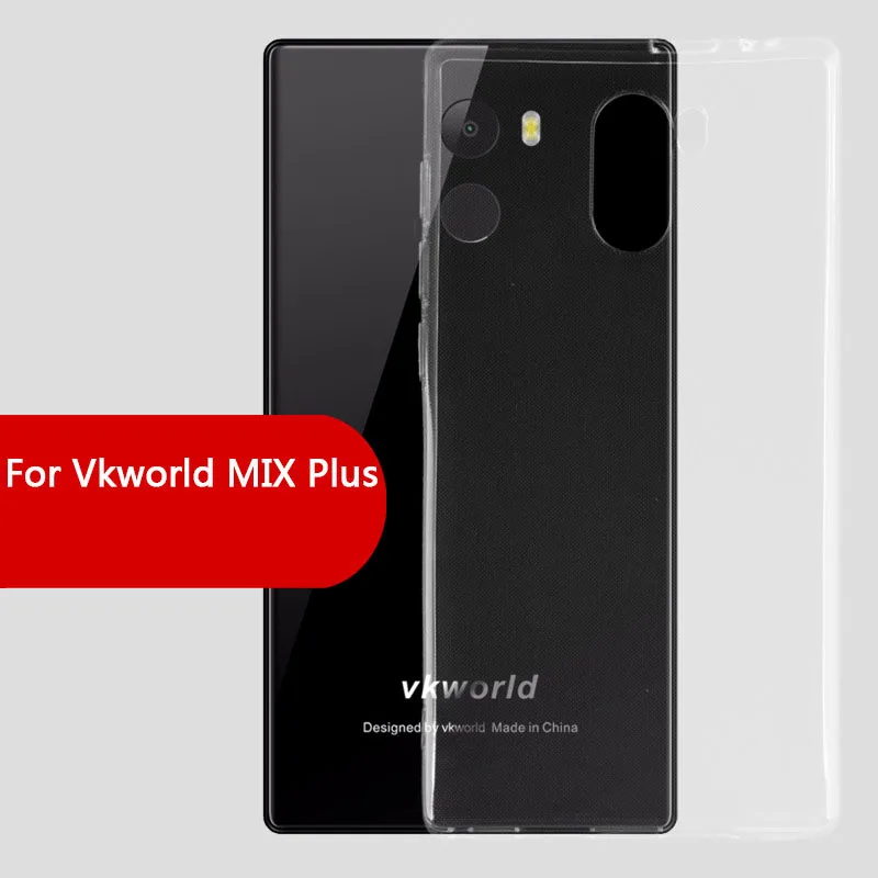 

For Vkworld Mix Plus Silicone Transparent Clear Anti-knock Phone Case for Vkworld Mix Plus Soft TPU Back cover Cases Funda Coque