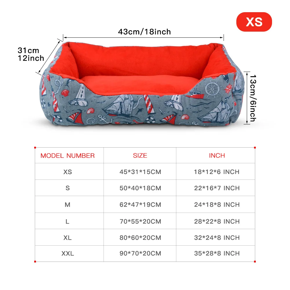 SJ Pet Dog Bed Sailboat Indoor Self Waterproof Puppy Cute For Small Medium Large Dogs Beds & Mats camas para perro