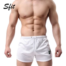 Sfit мужские спортивные шорты, одноцветные свободные плавки, летние пляжные боксеры с завязками, дышащие мягкие Плавки размера плюс