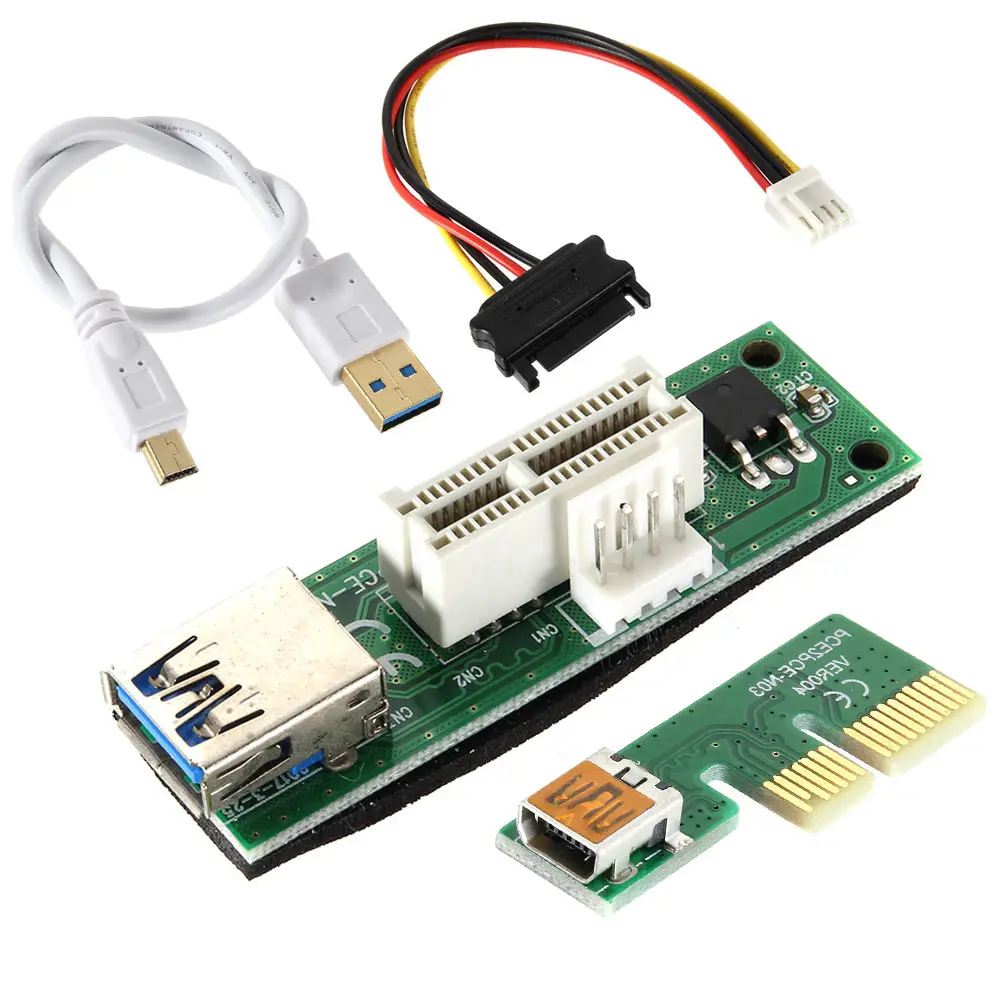 Мини PCI E Express расширение 1X переходная карта питания USB 30 см удлинитель кабеля 4 Pin