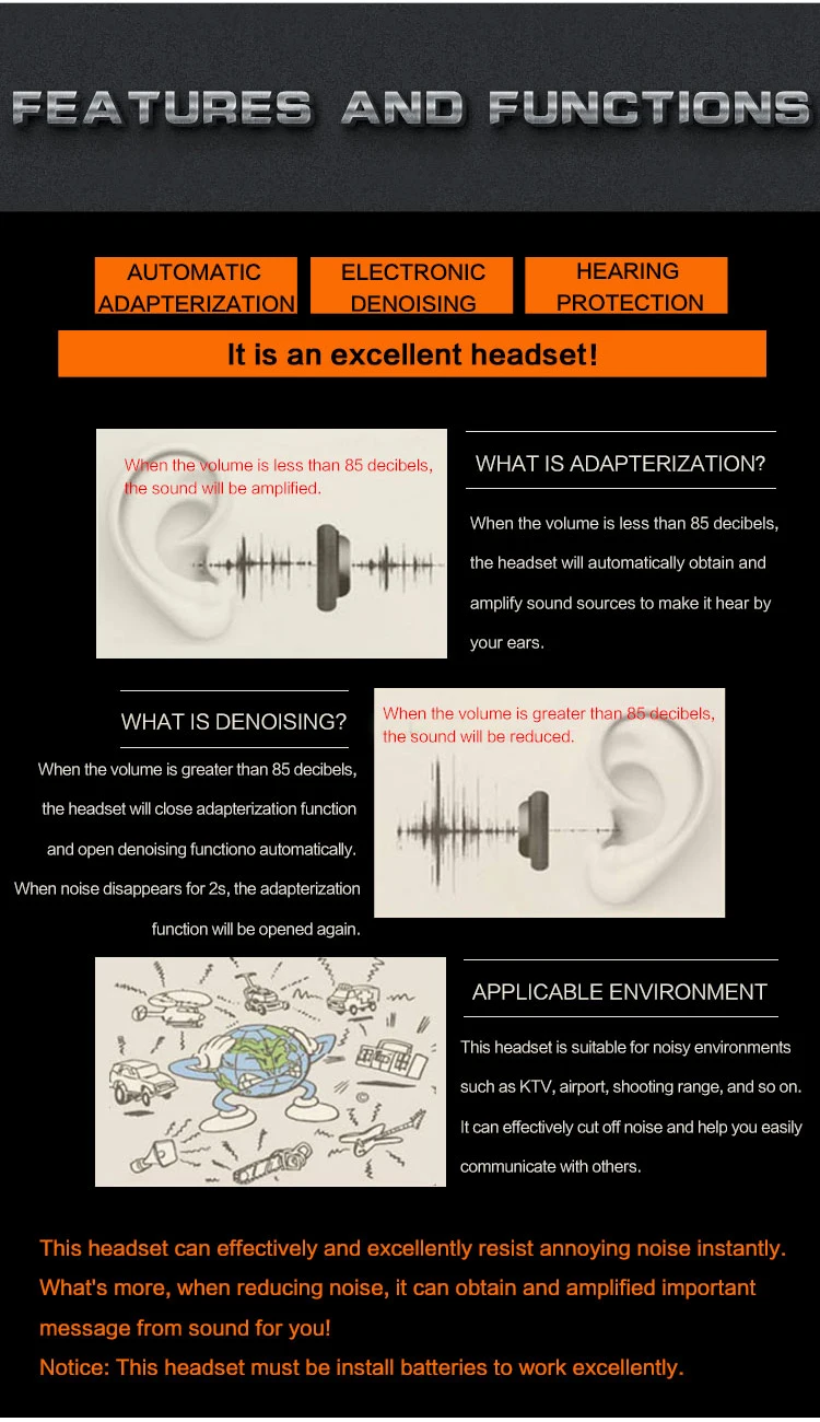 military ar 15 accessories paintball airsoft outdoor CS wargame MSA SORDIN tactical headset for hunting shooting (7)