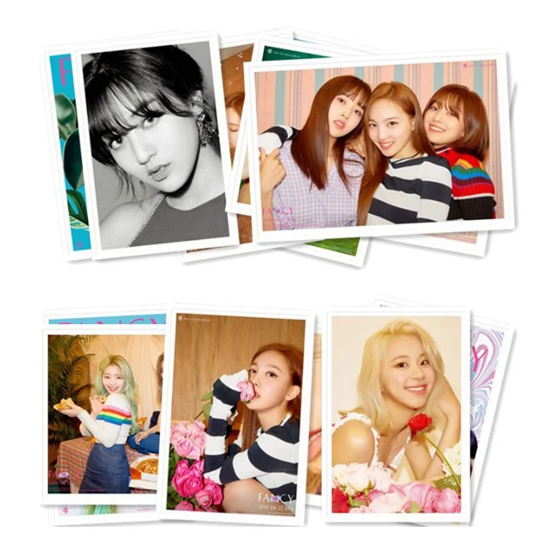 

30Pcs/Set Kpop TWICE FANCY YOU Paper LOMO Photo Card Fans Collective Photocard Students Stationery Set