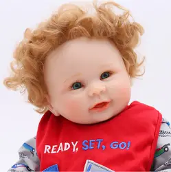 20 "Reborn Baby Doll полный силиконовые вьющихся волос очаровательны Мода bebe жив кукла купаться сном игровой дом представляет мальчик кукла