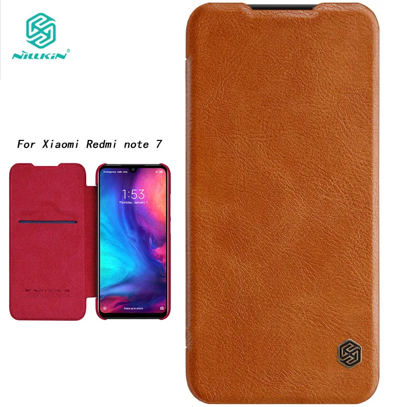 Чехол Nillkin для Xiaomi Redmi Note 7 серия Qin чехол книжка из искусственной кожи