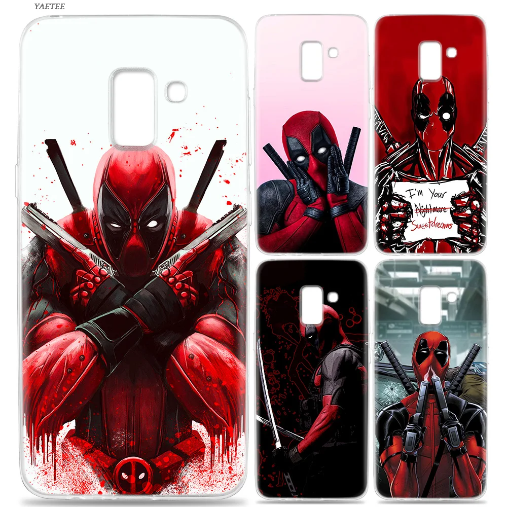 

Marvel Hero Deadpool Soft Case For Samsung Galaxy A6 A8 J4 J6 S8 S9 Plus + A7 A9 J8 2018 S7 Edge Note 9 8 Cover Coque