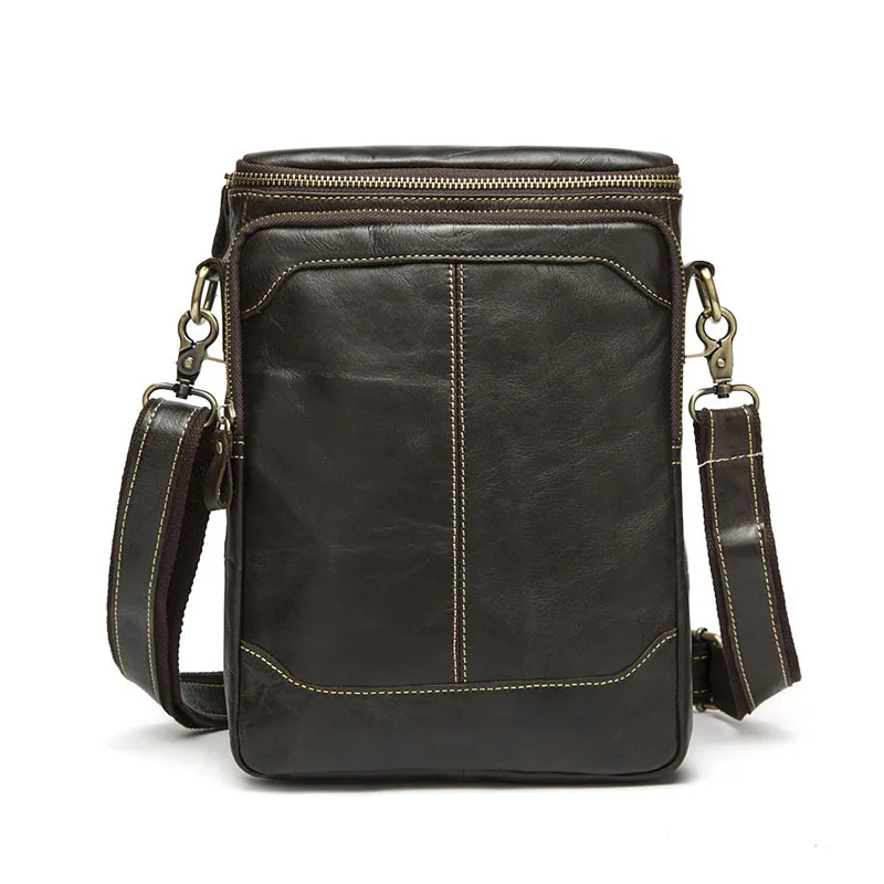 

Promotion 2019 New Arrival Casual Vintage Style Men's Small Shoulder Bag Genuine Cowhide Leather Casual Messenger Bags For Men