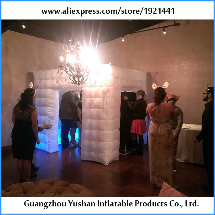 

7.8ft cube photobooth with LED lights photo booth rentals for parties