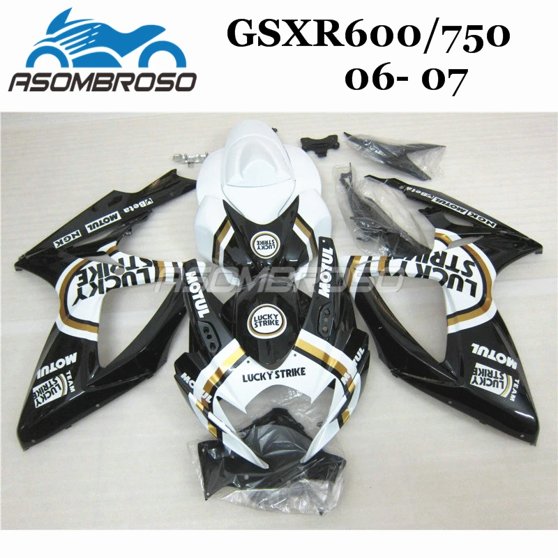 Обтекатели для мотоциклов Suzuki 2006 GSXR600 GSX R750 2007 ABS GSXR 750 06 07 Lucky strike|abs fairing|lucky strike