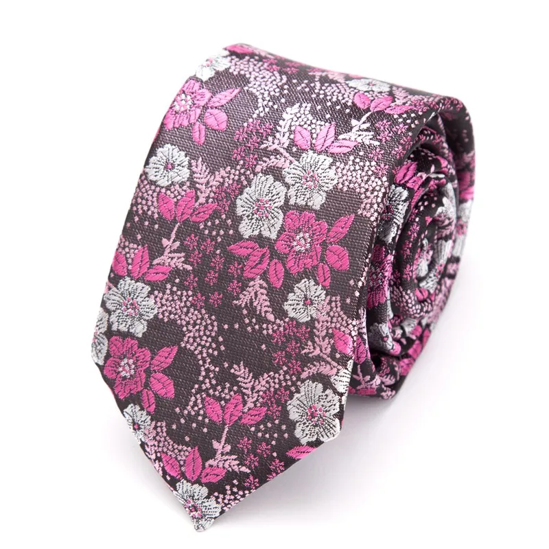 Мужской модный жаккардовый галстук Цветочные Галстуки из полиэстера для мужчин s обтягивающий Повседневный галстук-бабочка для свадьбы подарок рубашка с галстуком Аксессуары для галстуков - Цвет: YJ-24-L19