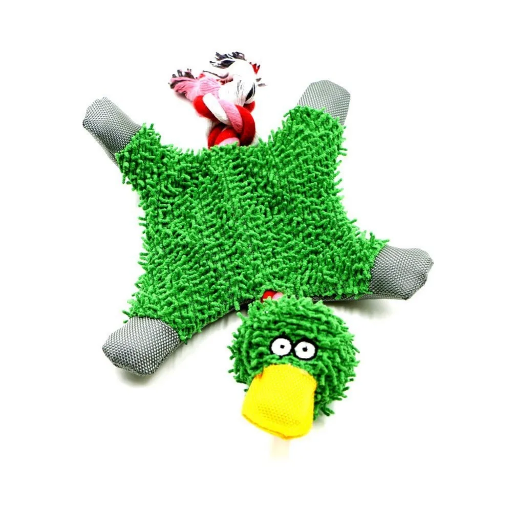 

32*19cm Pet Supply Cute Papa Duck Plush Dog Toy with Rope