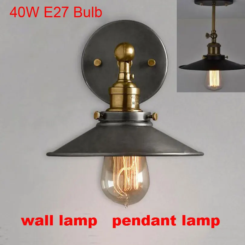 American vintage Iron loft industrial wall lamp indoor lighting bedside Metal lights for home 110V/220V E27 Edison Bulb 40W