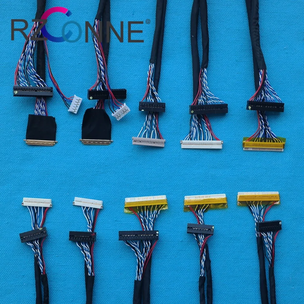 

Universal LVDS Cable 40pin 30pin 20pin for LED LCD Display Panel Controller Support 14 inch-55 inch Screen 10pcs/set