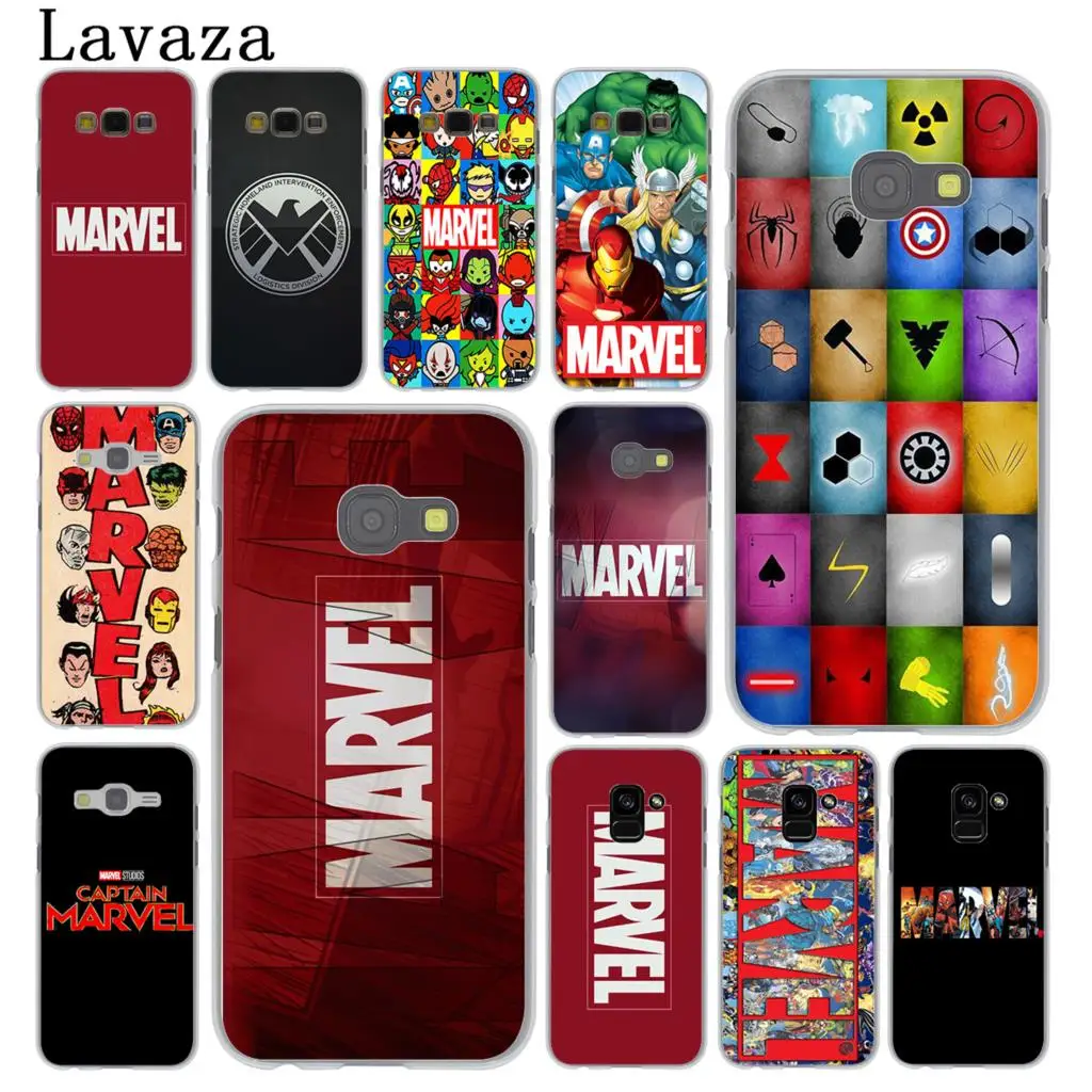 

Lavaza Luxury Marvel Comics logo Phone Case for Samsung Galaxy Note 10 9 8 A9 A8 A7 A6 Plus + 2018 A3 A5 2017 2016 2015 Cover