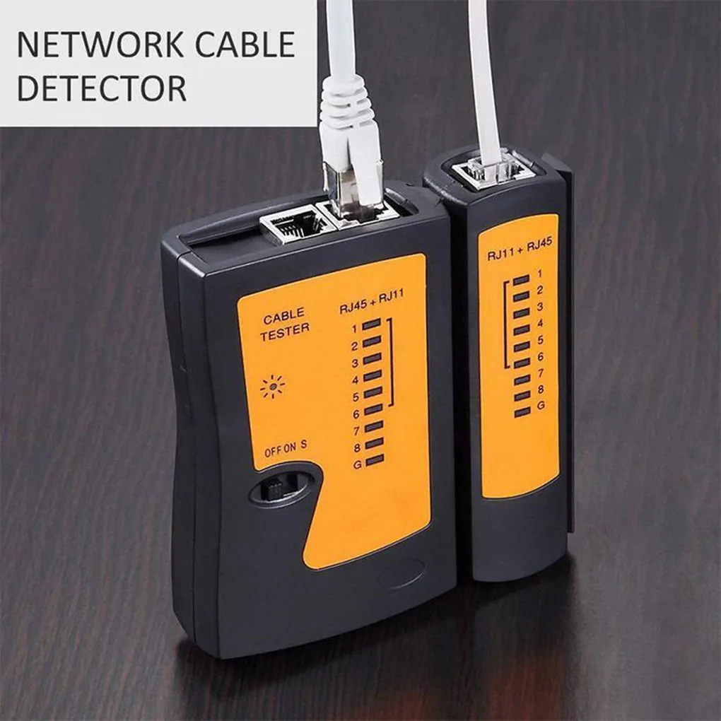 

Gadget Network LAN Cable Tester RJ-11/RJ-45 Cables Testing Machine DC 9V 25MA Ethernet Instrument
