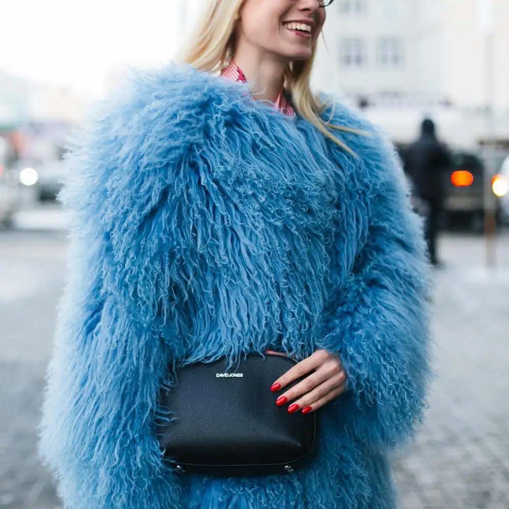 DAVIDJONES النساء حقائب بو الجلود الإناث حقيبة ساع الذكية سيدة عارضة حقيبة كتف فتاة العلامة التجارية crossbody حقيبة انخفاض الشحن
