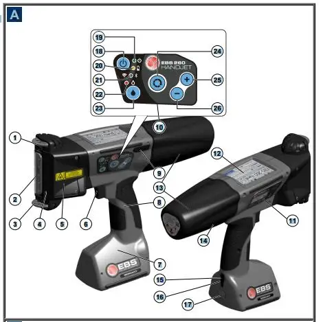 Handjet Ebs 260 Portable Mobile Ink Jet Printer 2 27cm Code Printing Machine Aliexpress Tools