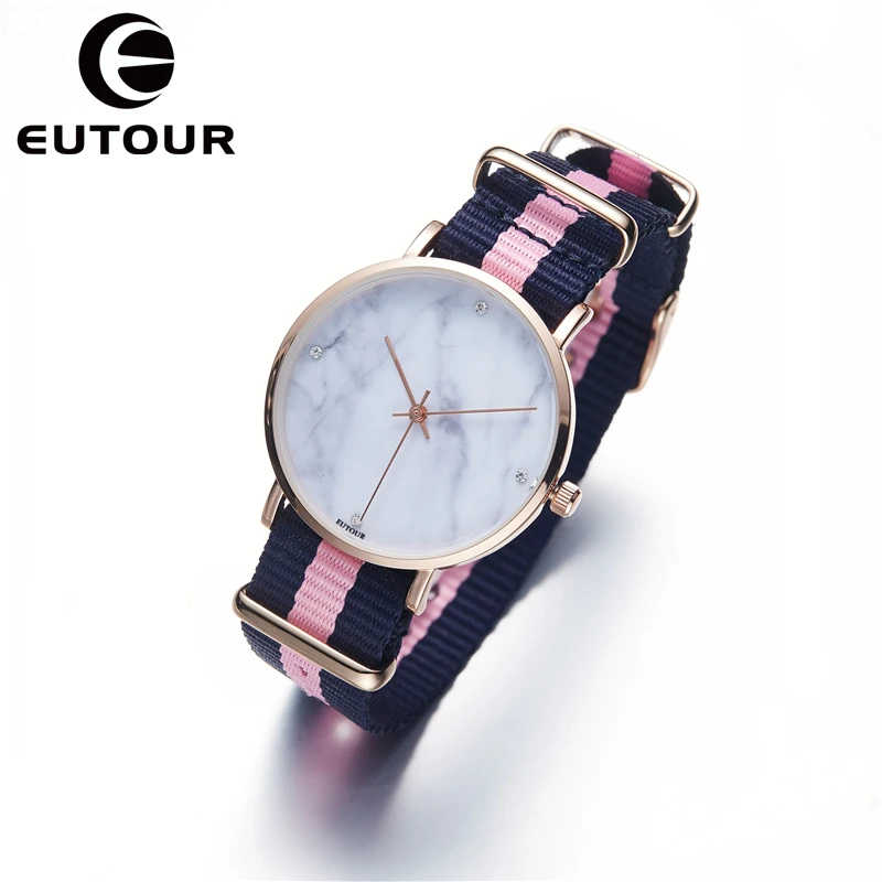 EUTOUR Ultra Thin Geneva Marble Watch Women Simple bracelet Nylon bling watches Ladies dress Quartz Wristwatches rose gold Clock EUTOUR Ultra Thin Geneva Marble Watch Women Simple bracelet Nylon bling watches Ladies dress Quartz Wristwatches rose gold Clock