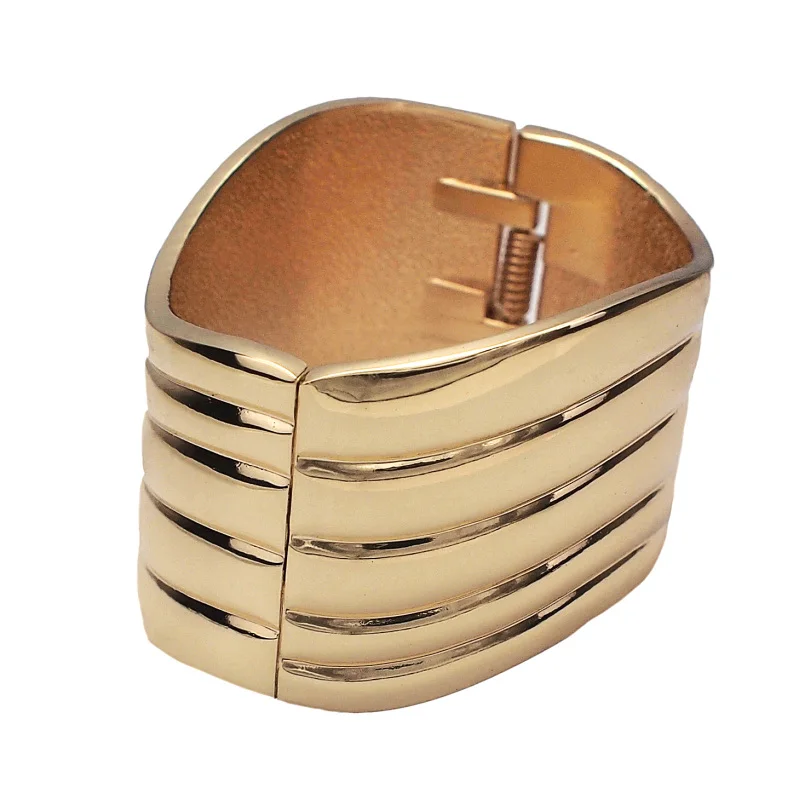 MANILAI, модный Панк Сплав, массивные браслеты-манжеты для женщин, уникальный геометрический большой сплав, браслеты и ювелирные изделия - Окраска металла: Gold Bracelets
