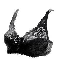Bra Plus Size Sexy Push Up bra Lace Busty Underwear For Women sexy 5/8 Cup Adjustable Strap Underwire Thin Bra D E black nude trendy push up spaghetti strap underwire lace bra set for women