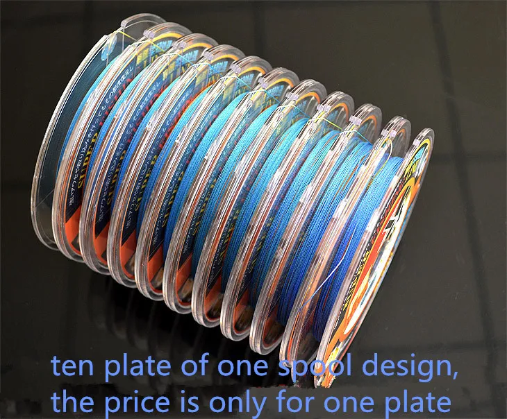 

Tideliner New 4 strand one color every ten meters super strong fishing line 100m/plate ten plate of one spool PE fishing line