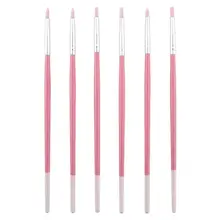 Beauty Girl 6 Pcs Nail Art Pen Brushes Soft Silicone Carving Craft Supplies Pottery Tool Oct 13