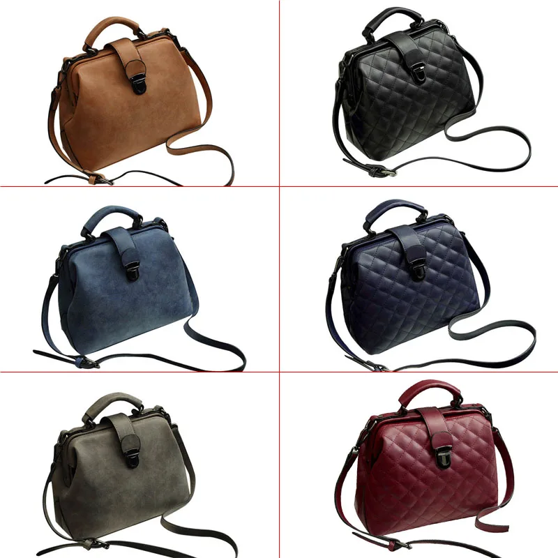 

Women Handbags Fashion Doctor Bags PU Leather Vintage Shoulder Crossbody Messenger Bag BS88