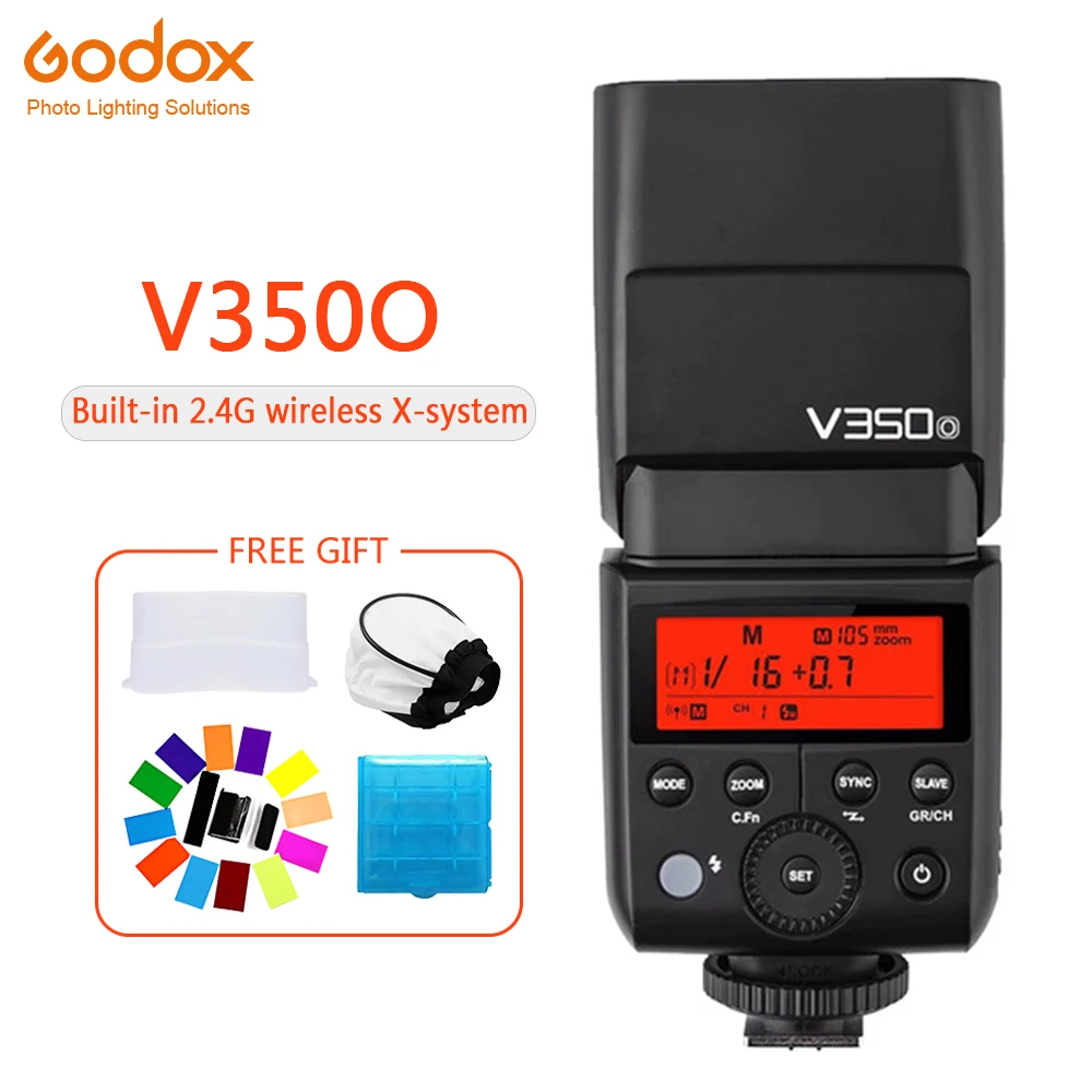 

Godox V350 V350O Speedlite flash lithium battery TTL HSS 1/8000s 2.4G Wireless photography for Olympus E-M10 E-M5 II E-M1 e-PL8