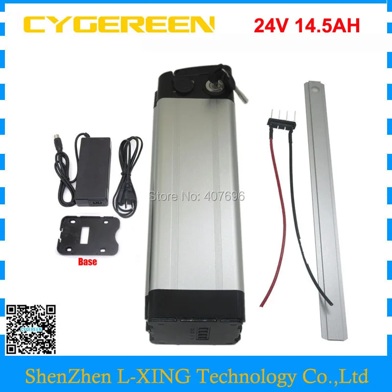 

24V 15ah lithium Battery 500W 24V 14.5AH Electric bike battery bottom Discharge with 30A BMS 2A Charger Free customs fee