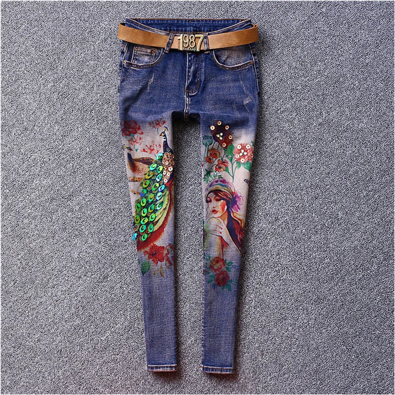 painted star jeans