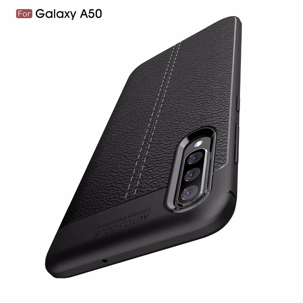 for Samsung A50 case soft slim rugged armor leather silicone case for Samsung Galaxy A50 SM-A505F phone cover A505 for Samsung A50 case soft slim rugged armor leather silicone case for Samsung Galaxy A50 SM-A505F phone cover A505