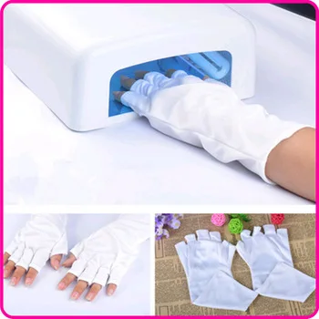 YZWLE 1 Pair Professional Nail Art Glove, UV Lamp Radiation Protection Bamboo Fiber Gloves For Nail Art