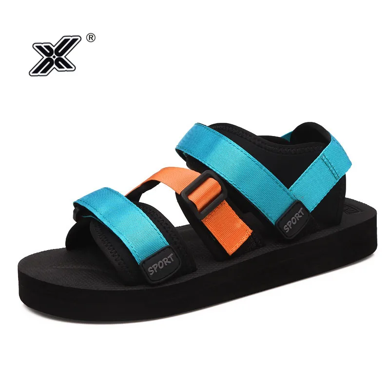 

Brand 2019 Women Sandals Summer Orange Non-leather Beach Water Flip Flops Plus Size 45 Ultralight with Belt Flat Heel for Girls