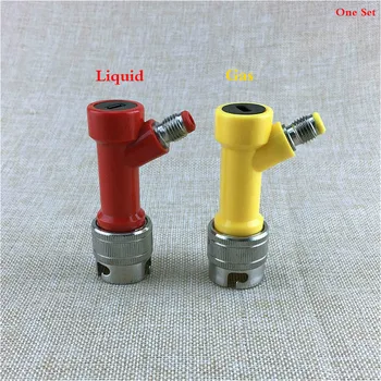 

Liquid and Gas Pin Lock keg connectors,Pin Lock Keg Disconnect Set,Stainless Swivel 5/16 Nuts Adapters,For Cola Beer Homebrew
