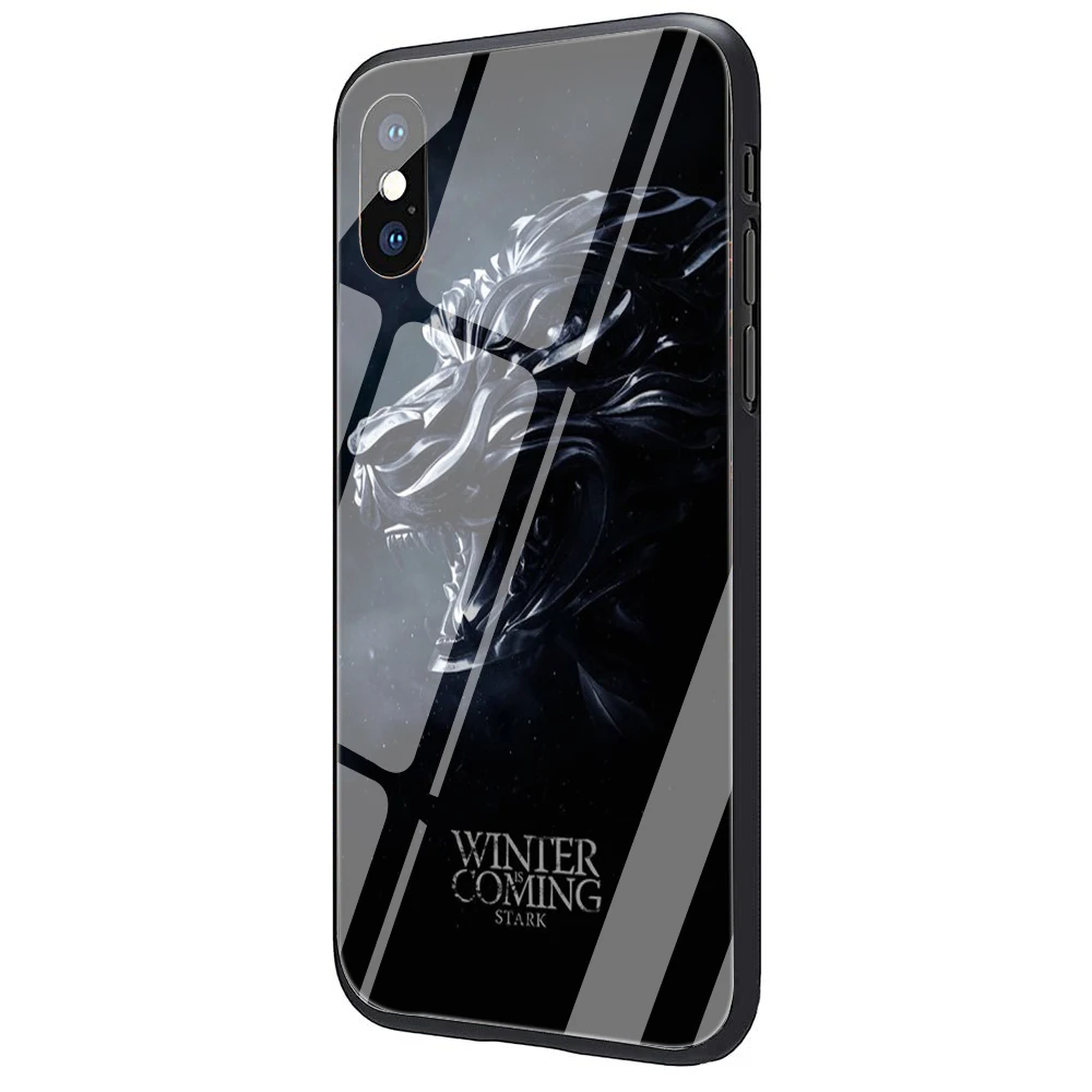 Черный чехол из закаленного стекла ТПУ с изображением Игры престолов для iPhone 5 5S 6 6s 7 8 plus X XR XS 11 pro Max - Цвет: G4