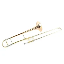 Great Professional Copy Bach B flat Alto trombone Gold Lacquer Brass musical instrument phosphor copper with trombone mouthpiece