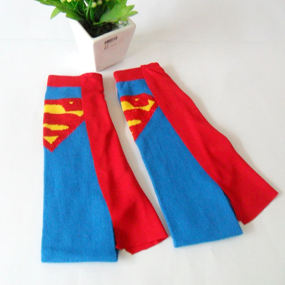 Мужские хлопковые носки DC Super Hero Супермен Бэтмен до колена с накидкой чулки для женщин косплэй костюм носки девочек рек