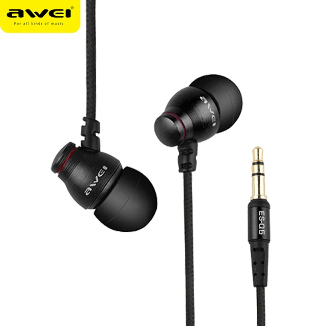 AWEI Wired Earphone Headset for Xiaomi Samsung iPhone Oneplus 3.5mm