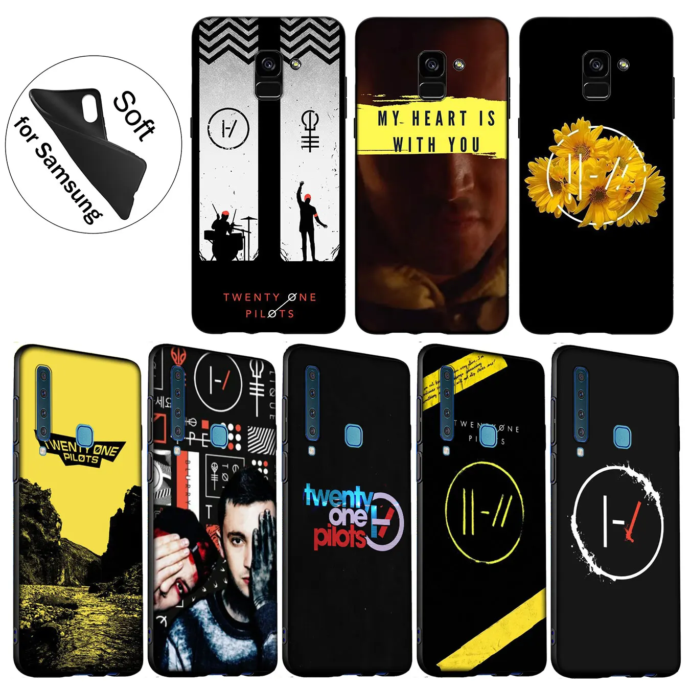 IYICAO Twenty One Pilots 21 Мягкий силиконовый чехол для Samsung Galaxy A6 A9 A8 A7 2018 A3 A5 2016 2017 Note 9 8 10 Plus
